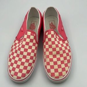 Vans Classic Pink checkered shoes 11.0